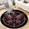 1pc Butterfly Mandala Office Round Area Rug, Under Office Chairs Bedroom Living Room Home Decor, Room Deco, Available in Various Sizes