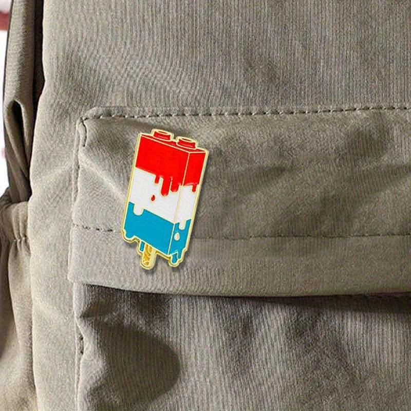 Милая трехцветная брошь-мороженое, летний значок-эскимо, аксессуары для одежды