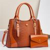 New Designer 2 Piece Set Handbags Luxury Leather Women Bag Large Capaity Lady Shoulder Bag Fashon Female Crossbody Bag