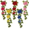 2Pcs Flower Applique Fashion Cheongsam Patch Fabric Sticker Lace Patches Sewing DIY Dress Embroidered Garment Accessories