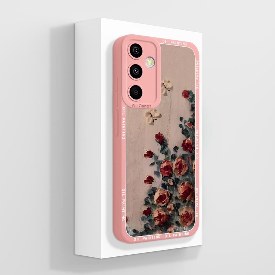 Мягкие чехлы для Samsung A55 C55 M55 A35 M35 F14 F15 Shell Pretty Sunflowers Golden Lotus Тонкий силиконовый легкий защитный корпус для Samsung Capas