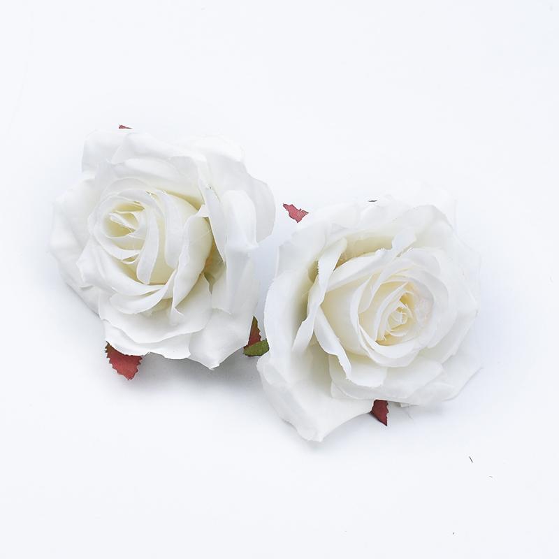 50/100pcs Silk Roses Flowers Wall Room Accessories Festival Car Decoration Home Wedding Cheap Artificial Plants Bride Brooch Diy