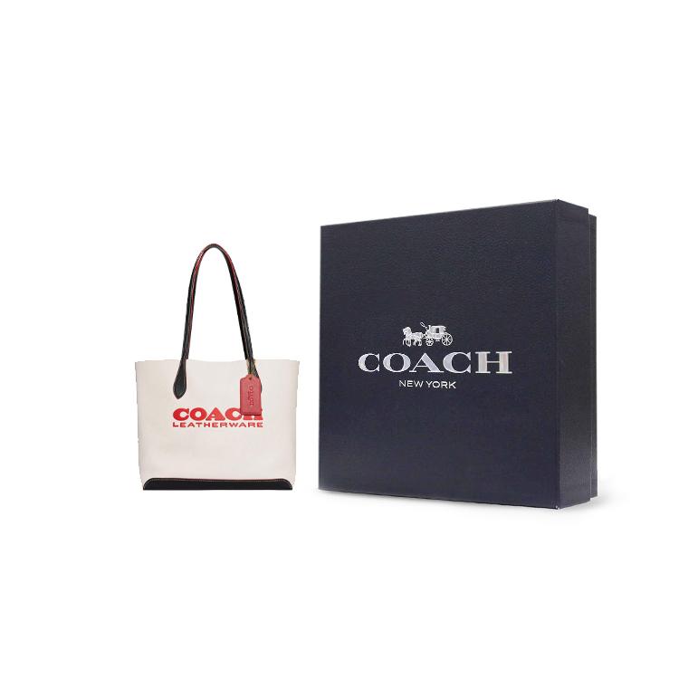 New COACH Kia Natural Pebbled Leather Tote Bag Shopping Bag Shoulder Bags Handbags Large Size Women's White CE734-B4CAH