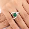 Natural Green Onyx Cab Gemstone 925 Sterling Silver Jewelry Handmade Women Ring RR-68-31