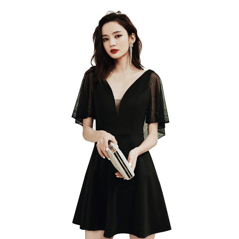 Новый банкетный модный темперамент тонкое платье короткое платье-слово ночной клуб светская львица ежегодная встреча юбка