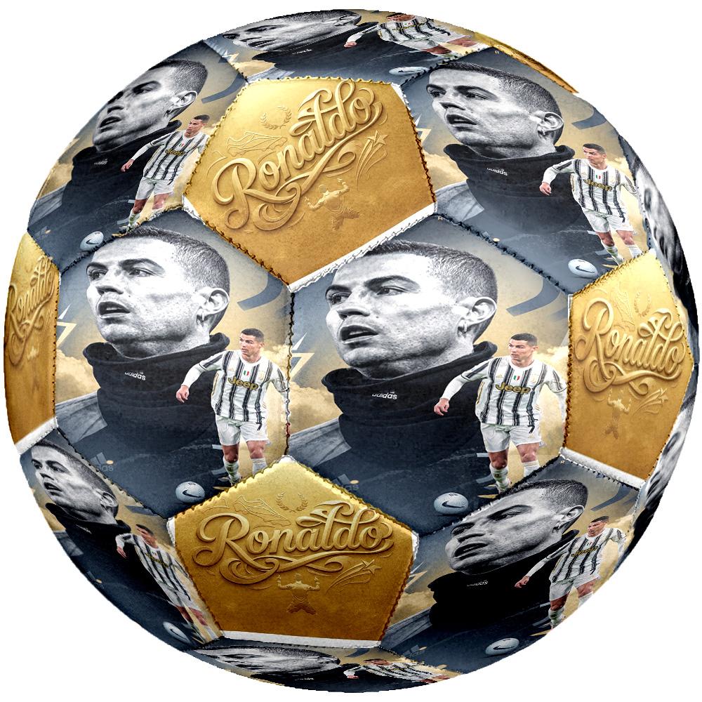 Ronaldo's Iconic Kick Size 5 Football Machine-Stitched Indoor/Outdoor Universal Football Surprise Collection Gift Distinctive Home Decor And Party Gif