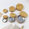 Bamboo Aluminum Light-Proof Cream & Pill Bottle: Round, Durable Cosmetic & Jewelry Box