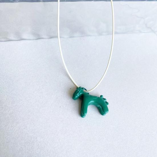 3D Подвеска в виде лошади, Эмалевое ожерелье с мини-подвеской в виде лошади, Милое ожерелье с длинной цепочкой в виде лошади, Подарок для мужчин, женщин, любителей лошадей