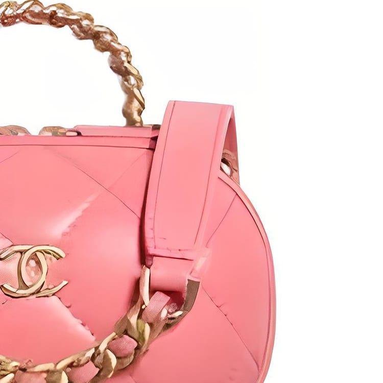 CHANEL Sheepskin Makeup Bag Women's Pink AP2699-B07907-NG756