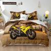 Комплект пододеяльника для кроссового мотоцикла 3D Гоночный Мотокросс Постельное белье Для Подростка Мотоциклиста Экстремальные Виды Спорта Полиэстеровый Пододеяльник