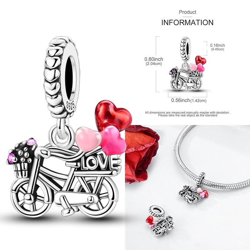 Шармы из стерлингового серебра Подсолнух Путешествие Воздушный шар Глаза дьявола Стрекоза Бабочка Шарм Подходят Оригинальные Подходят Женские Ювелирные Шармы