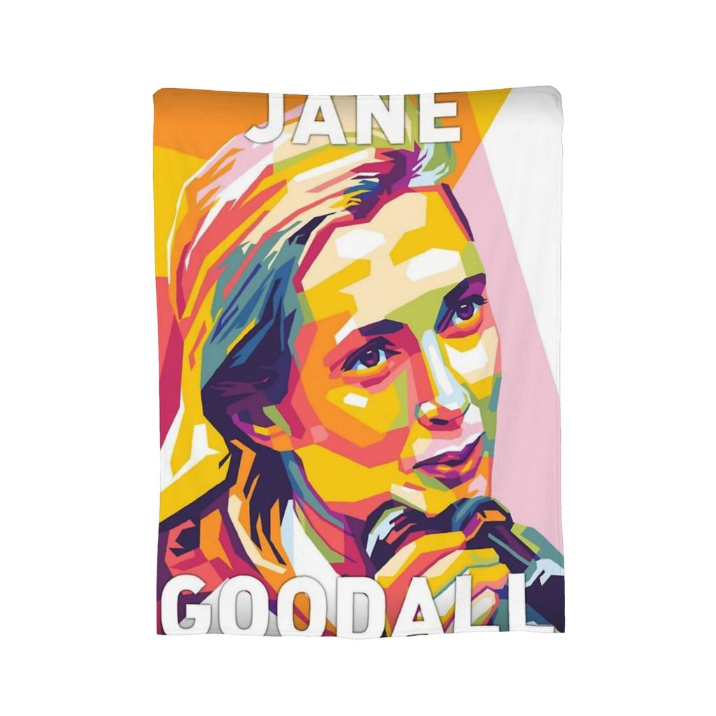 Jane Goodall Quote Poster Art Print Fuzzy Blanket Funny Throw Blankets for Sofa Bedding Lounge Bedspread,