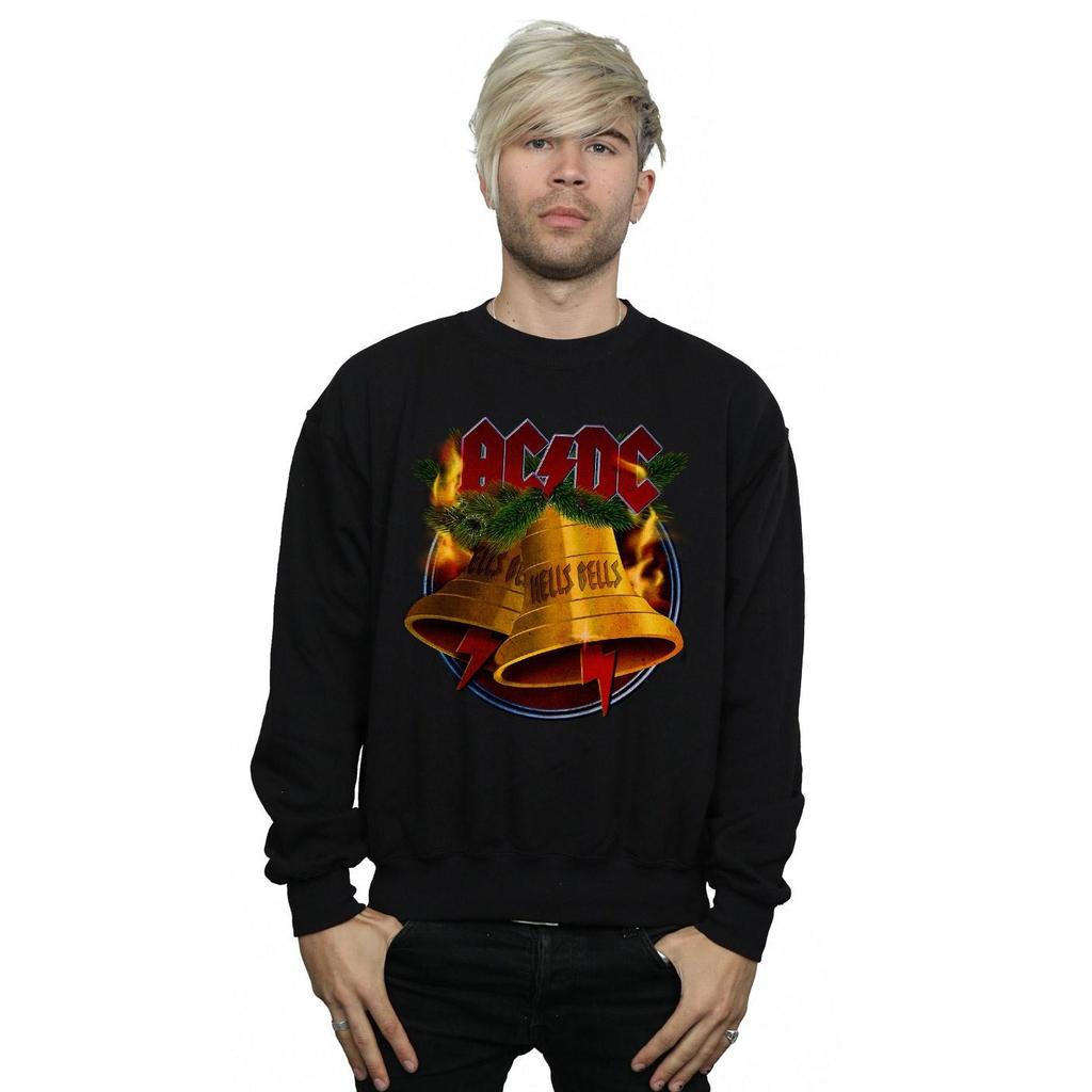 AC/DC Mens Christmas Hells Bells Sweatshirt