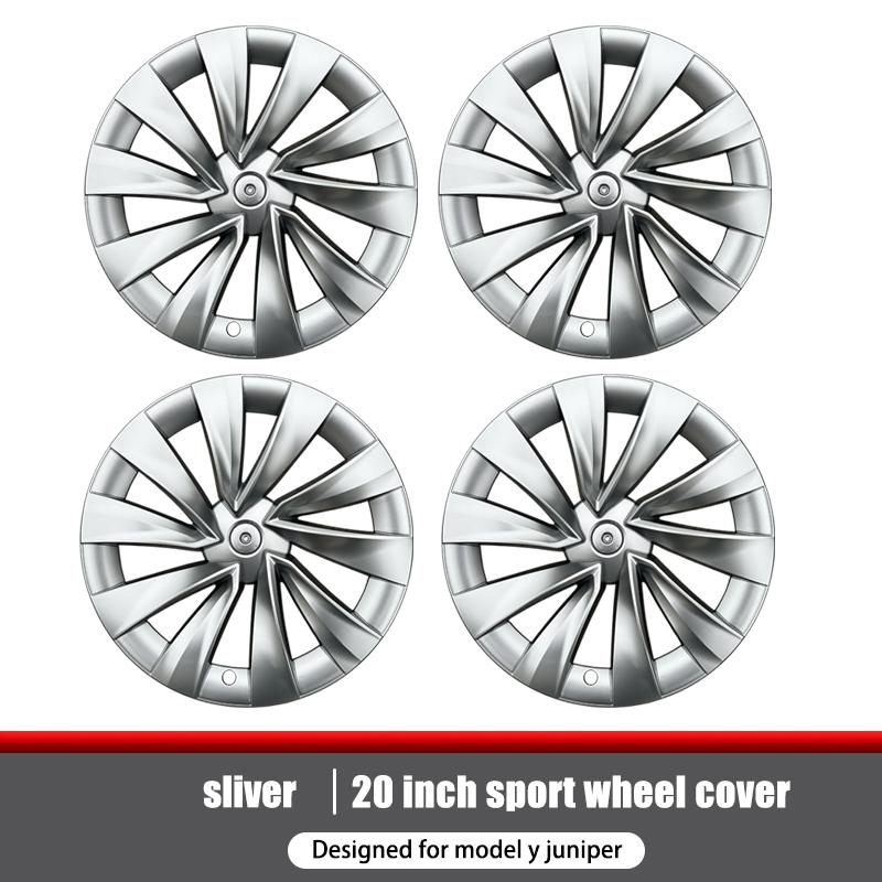 4PCS Hub Caps for Tesla Model Y Juniper 20-Inch Wheel Cover Performance Replacement Helix 2.0 Wheels Full Rim Accessories 2025