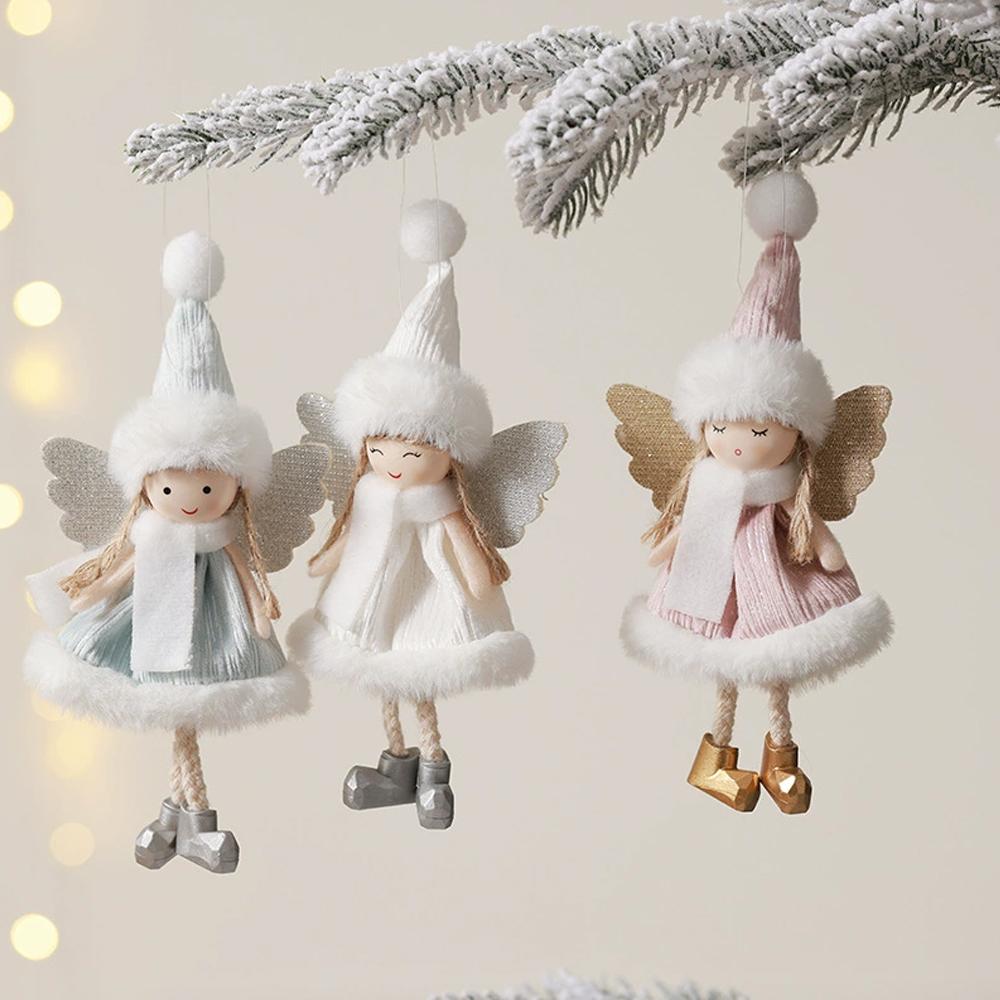 New Christmas Little Angel Decor Cute Doll Plush Pendant Christmas Ornaments New Wing Girl Pendant Christmas Gift 7