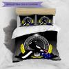 3pcs Duvet Cover Set (1*Duvet Cover + 2*Pillowcase, Without Core), Collingwood Magpies Print Bedding Set, Bedroom Decor, All‑Season, Birthday Gift