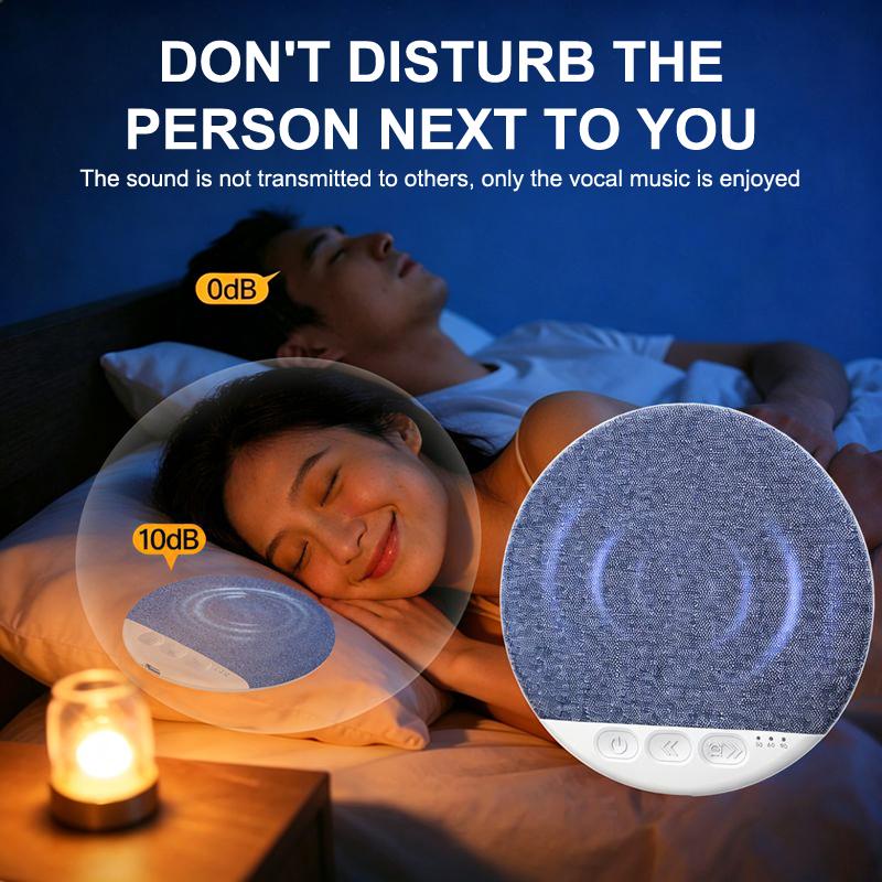 Спящий Bluetooth-динамик с встроенным белым шумом и низким уровнем громкости, идеально подходит для ночного отдыха, прослушивания аудиокниг и подкастов