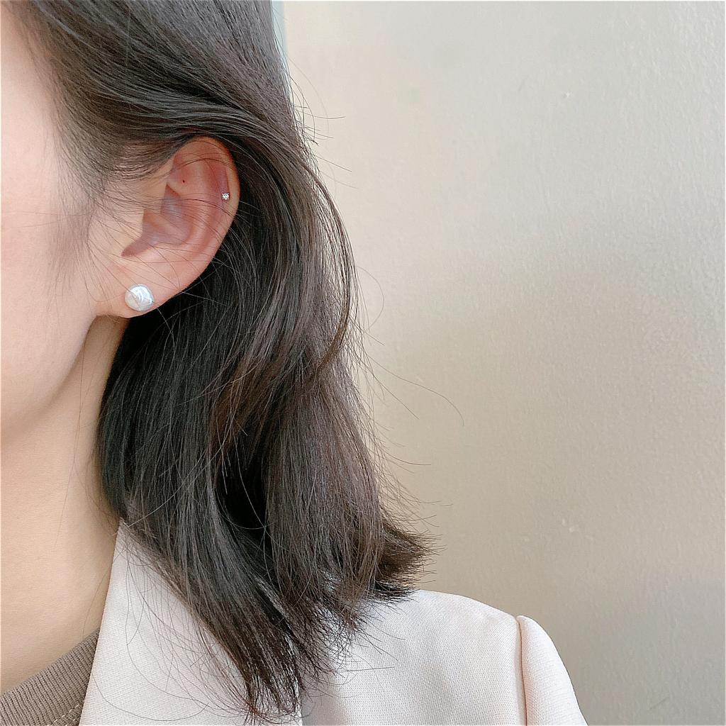 Серьги из жемчуга барокко Тамсуй Простые и темпераментные серьги, которые не нужно снимать во время сна