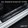 JOT2 Car Door Sill Protector Welcome Pedal Cover Anti-drity Anti-scratch Strip Protective Strip For JEEP Compass accessories fashion