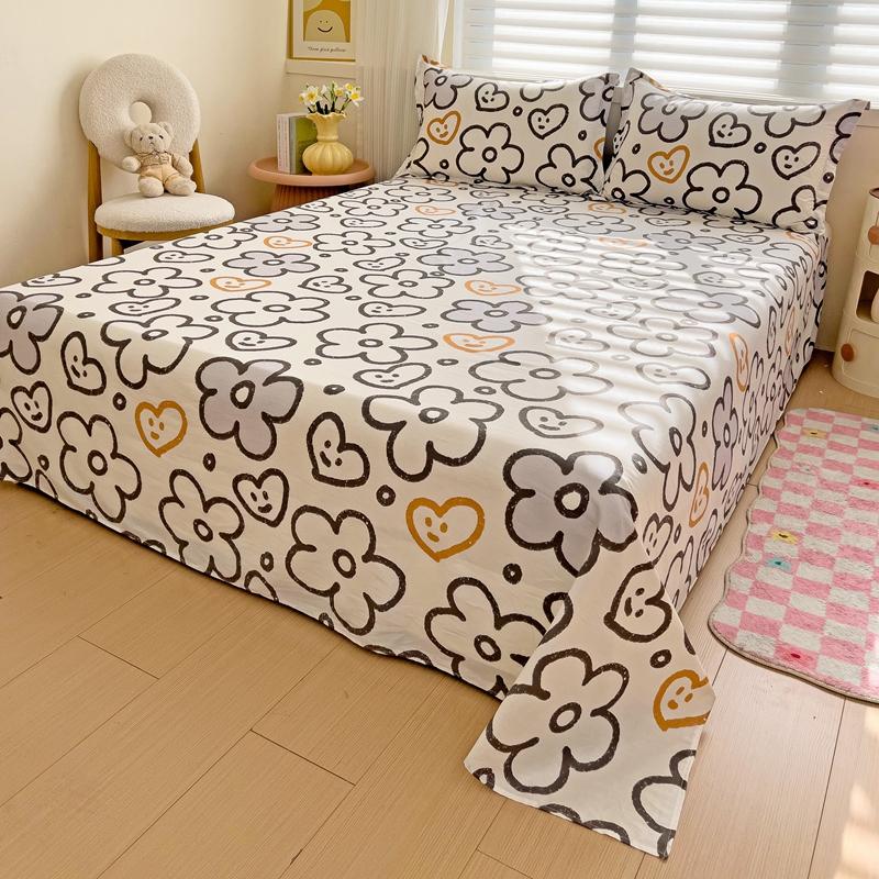100% хлопок простыня наволочка цветочный стиль простыня комплект постельного белья не вызывает раздражения кожи взрослые дети простыни roupa de cama