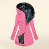 Solid Color Long Sleeve Zippered Slim Fit Women's Winter Hooded Jacket