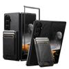 Кожаный чехол SUTENI для Samsung Z Fold 5/6/7: Текстура масло-воск, Слот для карт, Эластичная резинка, Функция подставки.