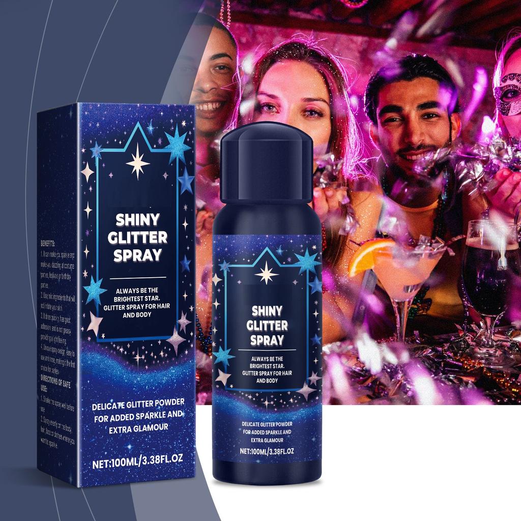 Body Glitter Spray Hair Body Spray Highlight Spray Dance Party Holiday 100ml
