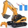 RC Excavator, Multi-Functional Construction Vehicle, 15-Channel Excavator with Alloy-Reinforced Alloy, 2.4GHz Wireless, 360/680 Degree Rotation, RC Ex
