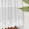 1Pc Through Pole Style Rural Style Curtain Half Blackout Double Row Lace Modern Partition Door Curtain Multiple Sizes Lace