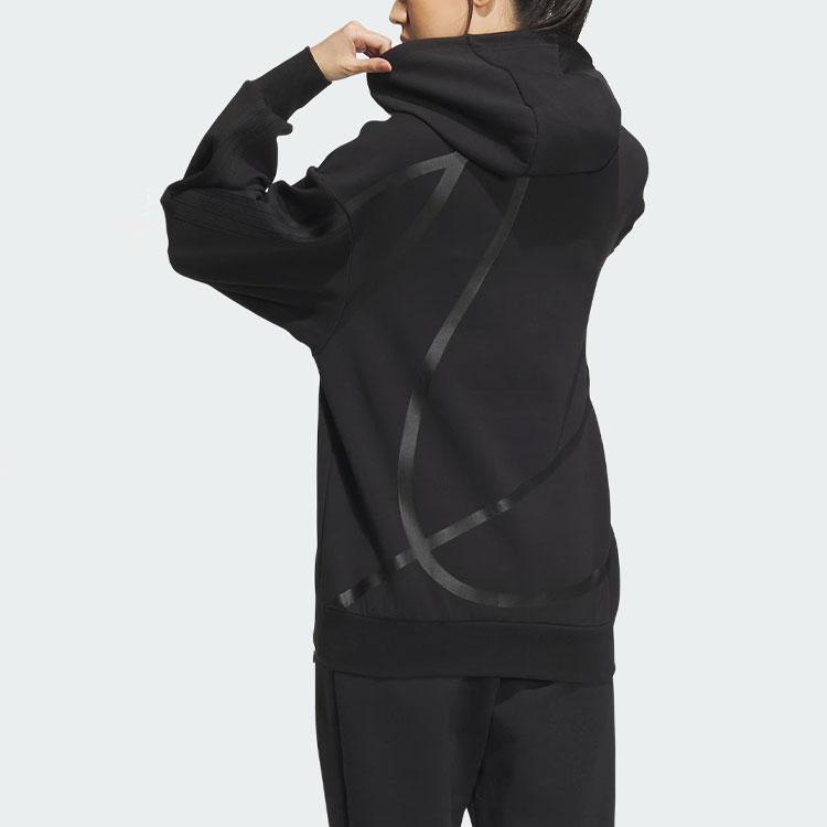 Adidas Толстовка Future Style с капюшоном и светоотражающими полосками, унисекс, черная IM9037