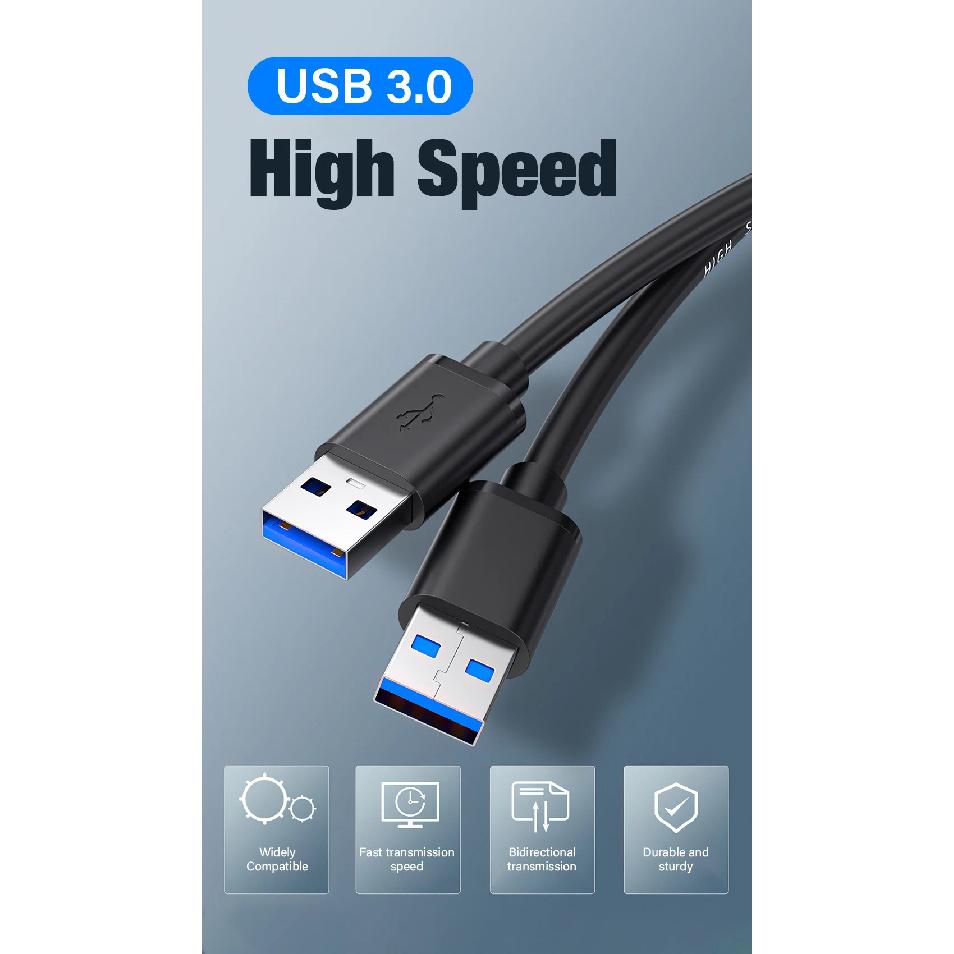 Высококачественный USB-удлинитель 0,5/5 м, кабель для передачи данных 3.0 для ноутбука, телевизора, SSD, USB 3.0, штекер-штекер, разъем для компьютера, камеры, принтера