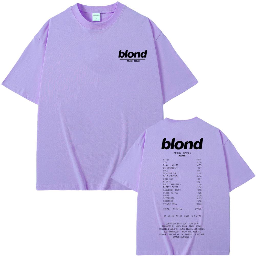 Футболки оверсайз с рэпером Фрэнком, графическая футболка с блондинкой, футболка в стиле хип-хоп с океаном, унисекс, модные футболки с коротким рукавом, мужская винтажная уличная одежда