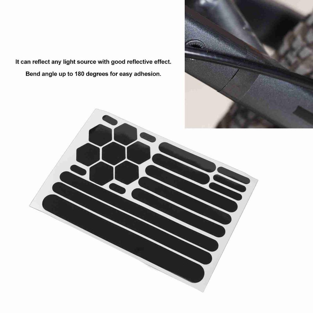 10Sheet High Visibility Bike Reflective Decals Reflective Helmet Stickers Motorcycle Helmet
