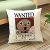 Аниме Мультфильм ВАН ПИС Чоппер Манки Д. Луффи Нами Принт Наволочка для диванной подушки Домашний декор WANTED Видеоигра подушка