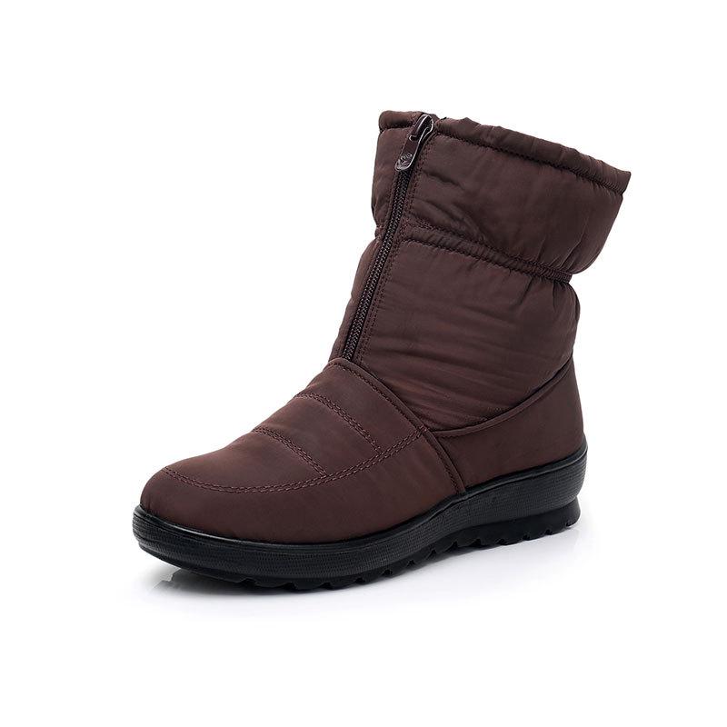 Winter New Women Platform Boots Non-slip Tarpaulin Mother Ankle Boots Plus Velvet Thick Cotton Shoes Warm Snow Boots
