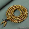 Golden Sandalwood Buddhist Beads Bracelet: Men's & Women's 108 Beads Rosary for Cultural and Spiritual Play.
