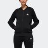 Adidas Bomber Knit Training Windbreaker Jacket Women Outerwear Black DW4568