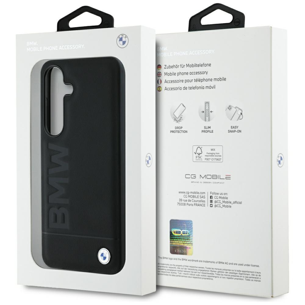 Etui do Samsung Galaxy S25 BMW Skórzane Czarne