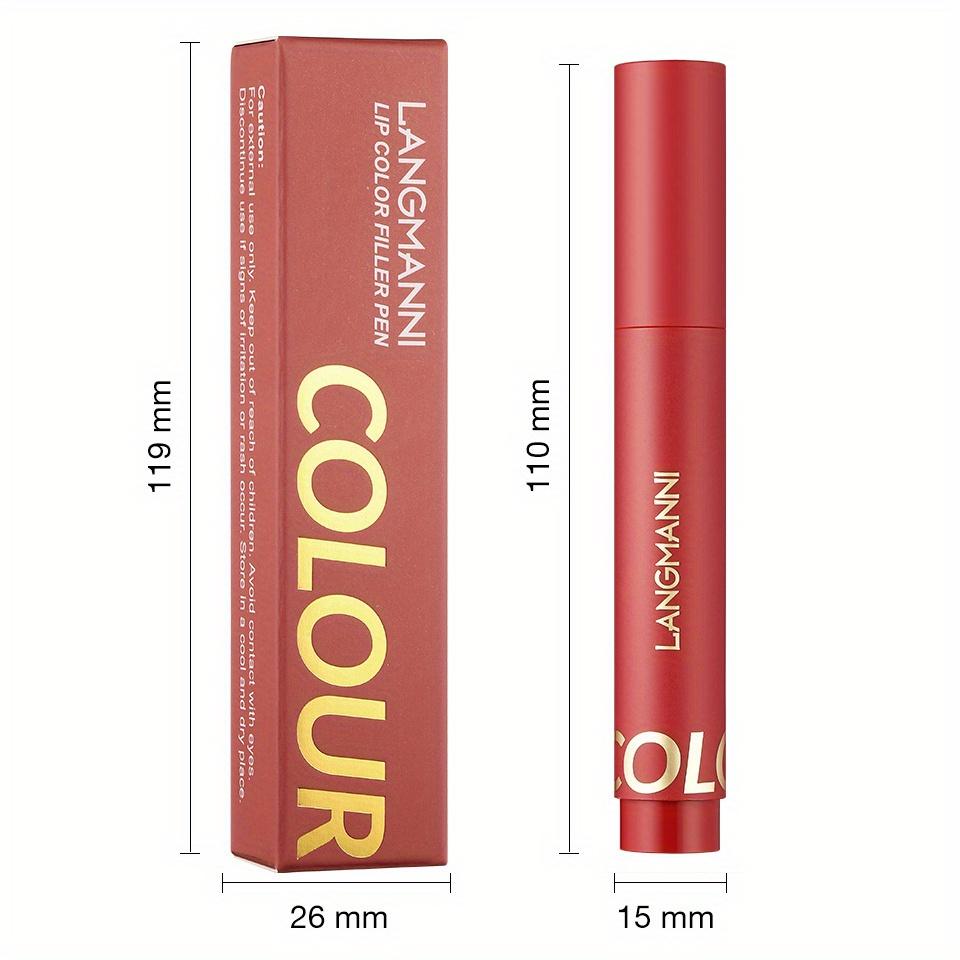 2 в 1 Mark Liquid Lipstick Pen Жидкий карандаш для губ Водостойкий блеск для губ, улучшающий цвет Глазурь для губ Стойкая губная помада Ручка для контурирования губ