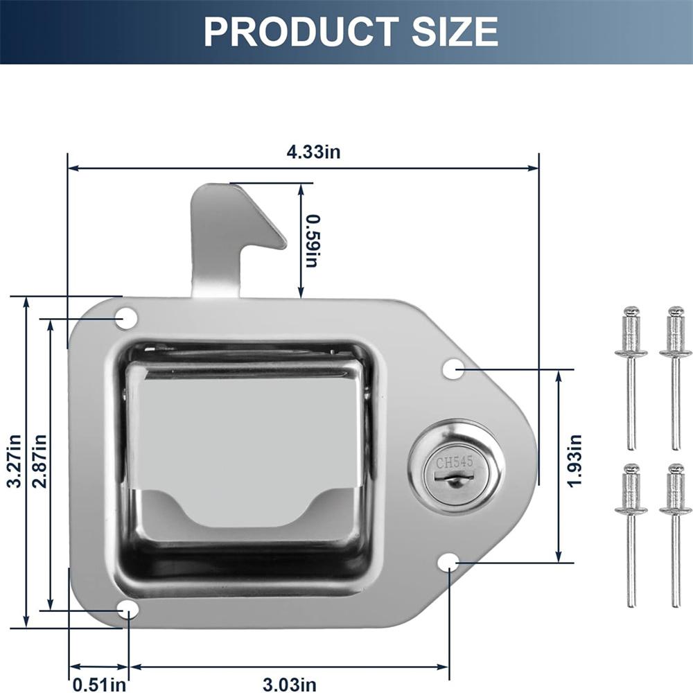 Защелка для ящика с инструментами грузовика Замок для ящика с инструментами Универсальный Для грузовика RV Прицепа UTV ATV Ящик