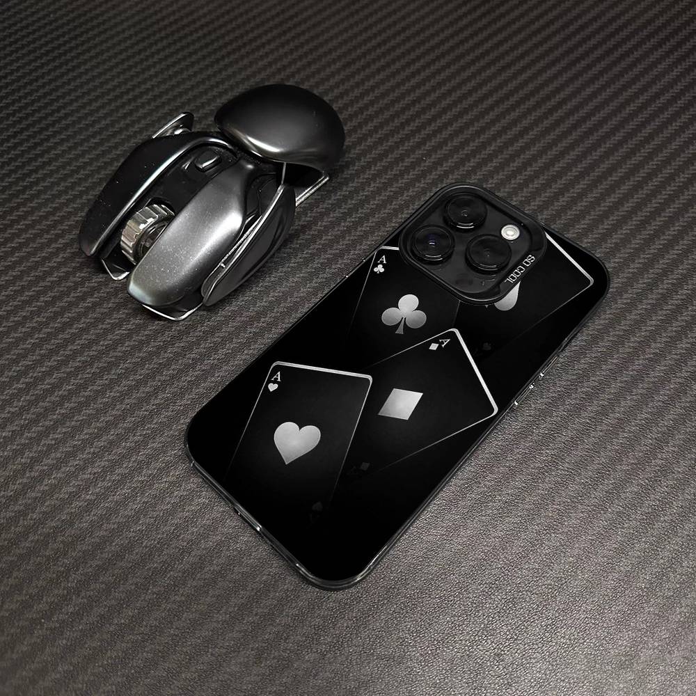 Чехол для телефона с узором в виде карт для покера, цветной, для IPhone 17 16 15 14 13 12 11 Pro Max Plus Pro