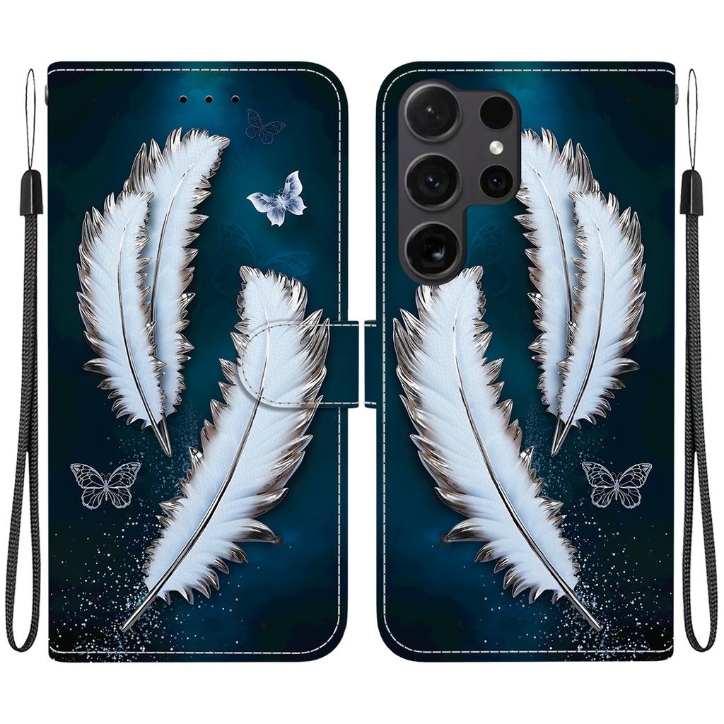 For Samsung Galaxy S26 Ultra Case Pattern Printing Leather Flip Wallet Phone Cover with Lanyard
