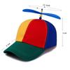 Rainbow Color Helicopter Propeller Cap Hat For School Boy