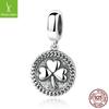 Yinziyun S925 Sterling Silver Clover Pendant Charm Beads SCC039