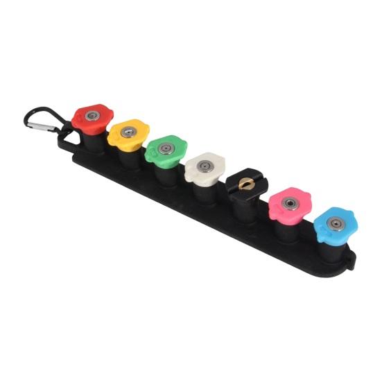 Набор распылительных насадок, насадки для мойки под давлением с держателем насадки, универсальный комплект быстроразъемных металлических насадок для полива растений, мойки автомобилей