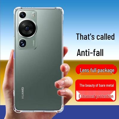 Прозрачный чехол для телефона Huawei P60/50/40/30/20/Pro/10/9/Plus с подушкой безопасности и защитой от падения