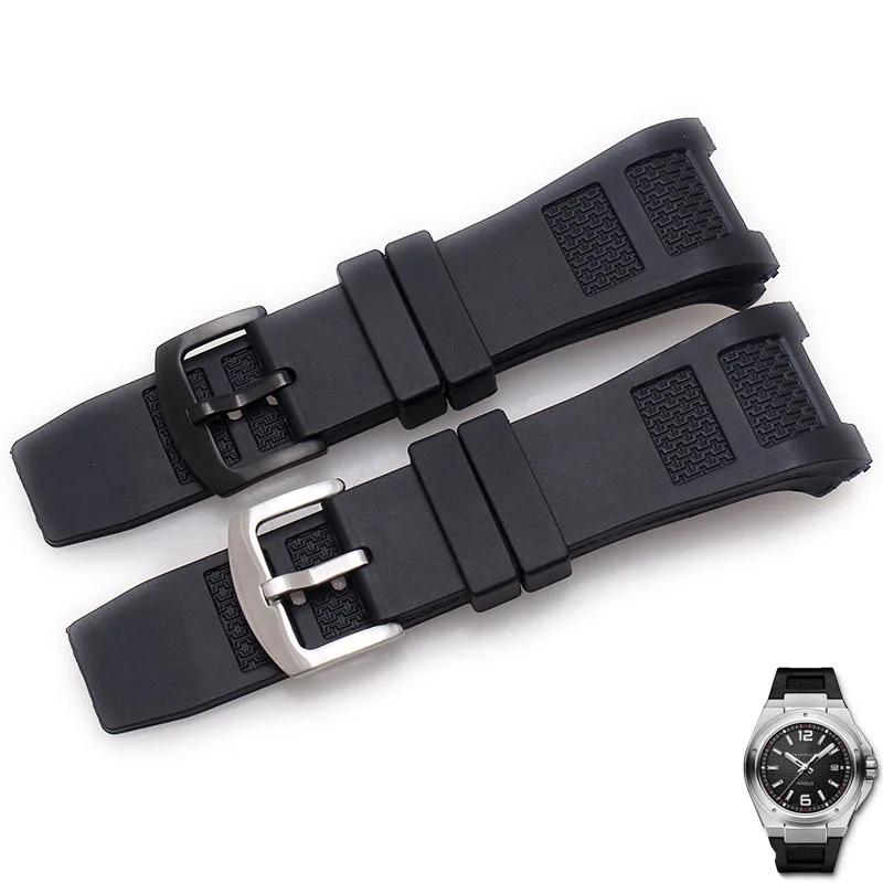 30mm*16mm Silicone Waterproof And Sweat Proof Watch Strap For Iwc Black Wtchbands Men IW323601 IW376501 IW32250
