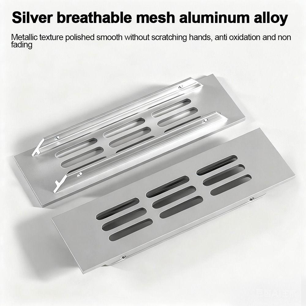 Aluminum Alloy Cabinet Breather Hole Cover Rectangle 30mm Wide Wardrobe Air Vent Decor Breathable Mesh Ventilation Grille