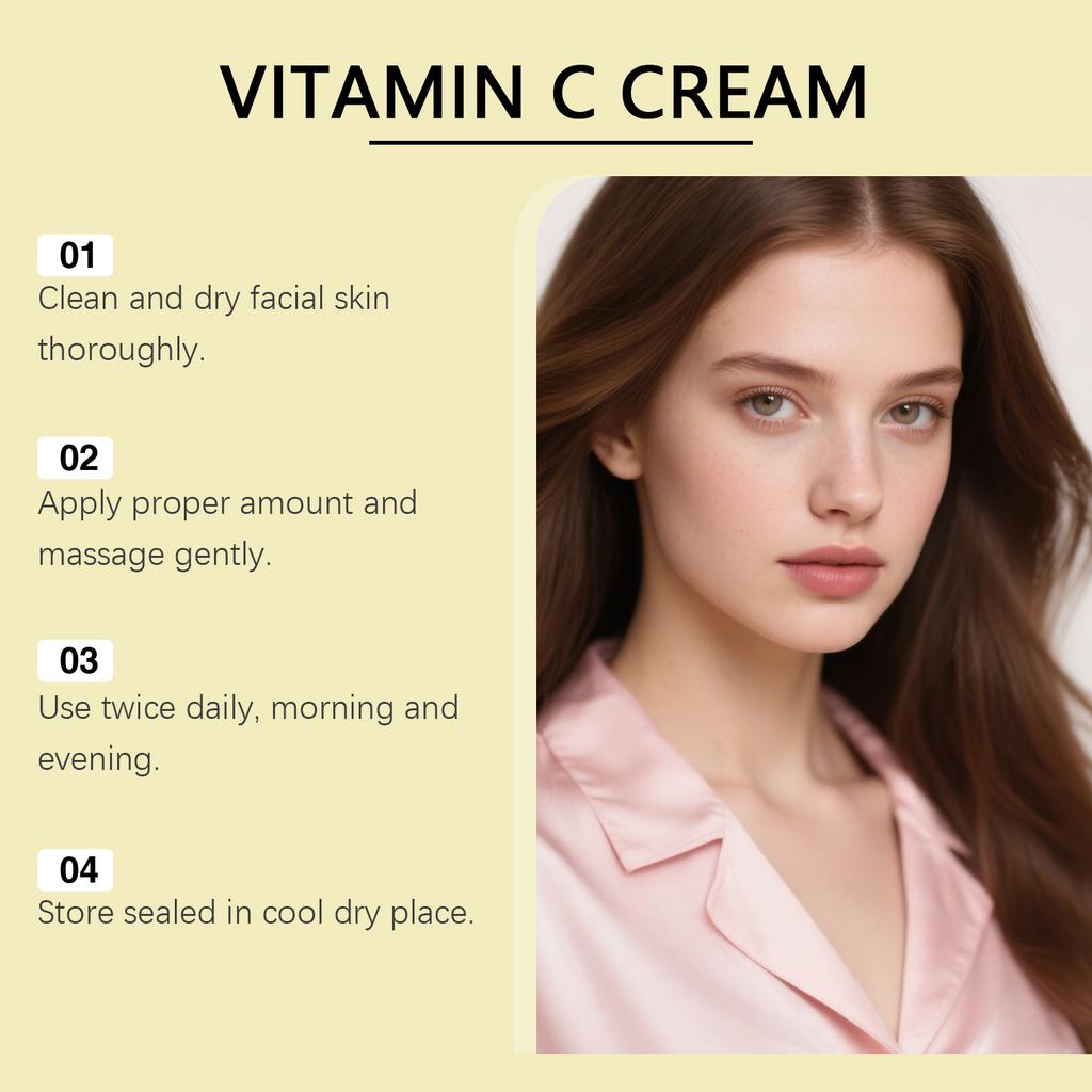 HANCHOBIT Vitamin C Moisturizing Softening Cream Gentle, moisturizing, refreshing, easily absorbed. Daily skincare cream 50ml