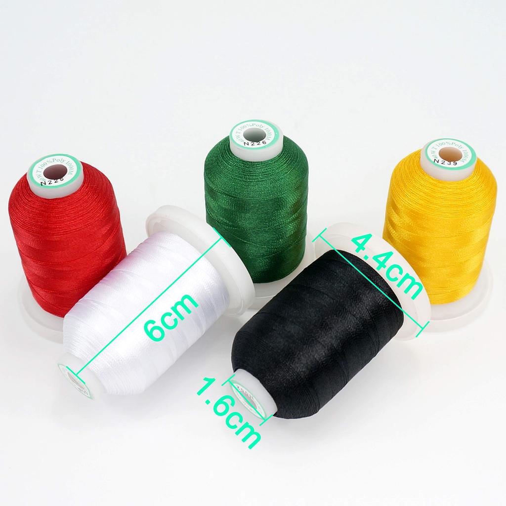 New Brothread 80 Spools Polyester Sewing Machine Embroidery Thread Set 1000M 50 Each Spool Colors Compatible with Janome Colors - (1100Y) No. -